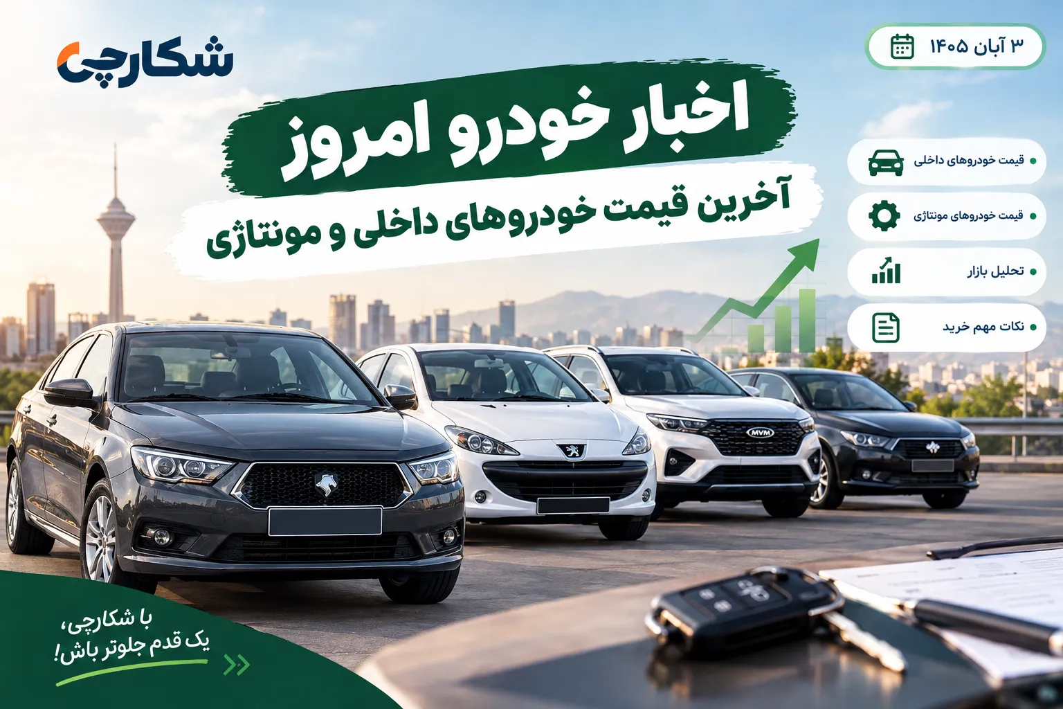 اخبار خودرو امروز ۳ آبان ۱۴۰۵ | قیمت روز خودرو
